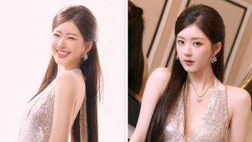 Zhao Lusi, Chinese actress, radiates glamour in Indian designer Rahul Mishra’s silver halter gown with delicate floral embroidery