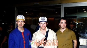 Photos: Nick Jonas, Joe Jonas, Kevin Jonas snapped at Mumbai airport ahead of Jonas Brothers concert