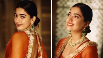 Rashmika Mandanna extends Makar Sankranti wishes to her fans while elegantly showcasing a terracotta-toned lehenga