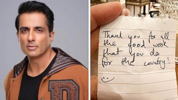 Sonu Sood gets emotional as an anonymous fan leaves a heartfelt note & pays for his dinner; says, “Really touched by this gesture”