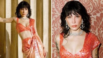 Halsey dons coral saree by Manish Malhotra, is high on drama and higher on the glam quotient