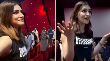 Kriti Sanon delights fans with surprise visit at Teri Baaton Mein Aisa Uljha Jiya screening; watch