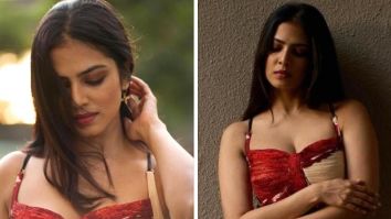 Malavika Mohanan is a sight to behold in red & white Saaksha & Kinni maxi dress