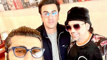 Ranbir Kapoor, Arjun Kapoor catch up with singer Shadab Faridi at airport, see pics