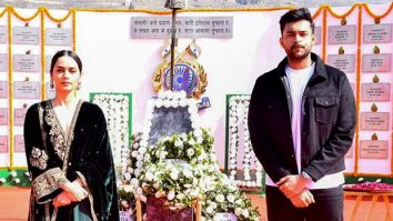 Varun Tej and Manushi Chhillar starrer Operation Valentine team visited the Pulwama memorial