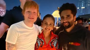 Ed Sheeran meets newlyweds Rakul Preet Singh and Jackky Bhagnani; see pic