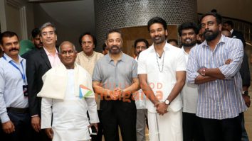 Photos: Dhanush, Kamal Haasan and others snapped at Ilaiyaraaja biopic movie launch event