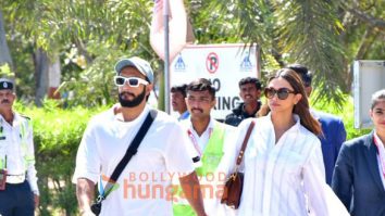 Photos: Ranveer Singh and Deepika Padukone among others snapped at Jamnagar airport