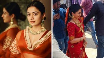 Rashmika Mandanna dresses in beautiful red saree and temple jewellery for Pushpa 2: The Rule; photo goes viral