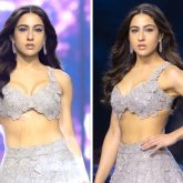 Sara Ali Khan flaunts her burn marks in pearl grey embroidered lehenga by Varun Chakkilam at Lakme Fashion Week 2024, see pics