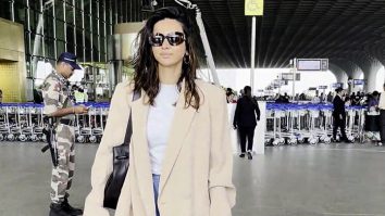 Shibani Dandekar spotted at the airport making oversized look chick