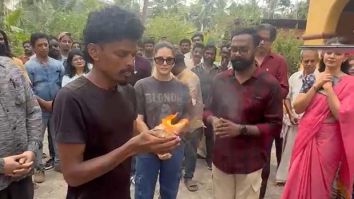 Sunny Leone begins shooting for her upcoming Malayalam film, attends muhurat puja