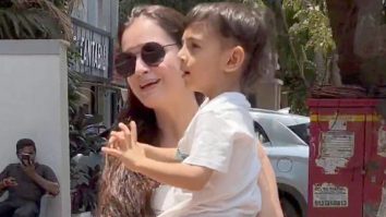 Dia Mirza gets clicked with son Avyaan as she steps out in the city