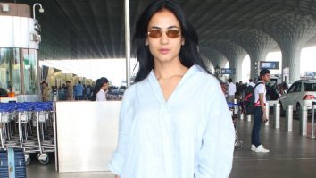 Sonal Chauhan greets paps with a smile as she gets clicked at the airport