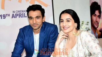 Photos: Vidya Balan and Pratik Gandhi snapped at Taj Lands End, Bandra promoting Do Aur Do Pyaar