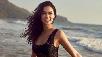 Manushi Chhillar sets the internet ablaze in black bikini with mesh overlay: “Happiest on the beach”