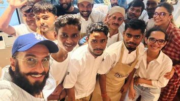 Ranveer Singh and Deepika Padukone share selfie with the staff of a Mumbai café after they step out on a dinner date