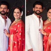 Sonakshi Sinha stuns as a traditional bride in red “chand buta” Banarasi saree from Raw Mango worth Rs. 79,800 for her wedding reception with Zaheer Iqbal