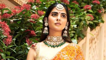 Isha Ambani pays tribute to Gujarati Heritage in breathtaking Bandhani saree at Radhika Merchant mameru ceremony