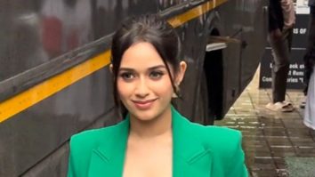 Jannat Zubair poses for paps as she gets clicked on a set