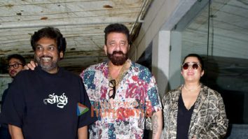 Photos: Sanjay Dutt, Charmme Kaur and Puri Jagannadh snapped at Sunny Super Sound in Juhu