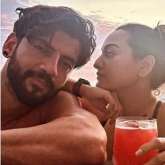 Sonakshi Sinha and Zaheer Iqbal enjoy cozy time in a pool