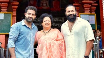 NTR Jr honors his mother’s birthday wish with visit to Udupi temple, Rishab Shetty joins