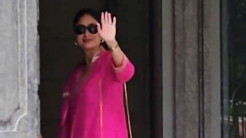 Kareena Kapoor Khan gets clicked with Jeh as she steps out in a pink salwar