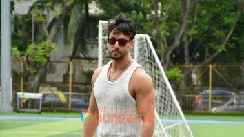 Photos: Tiger Shroff and Ahan Shetty snapped during a football match in Juhu