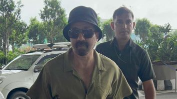 Sunny Deol elevates the essence of his co-ordinated airport look with his bucket hat