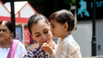 Photos: Dia Mirza and her kid snapped outside a mall in Santacruz