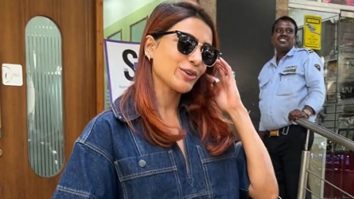 Samantha Ruth Prabhu smiles as she gets clicked by paps outside salon