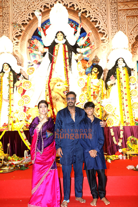 Photos Ajay Devgn, Kajol, Rani Mukerji, Alia Bhatt and others snapped during Durga Puja at North Bombay Sarbojanin