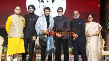 Photos: Megastar Chiranjeevi felicitated by Amitabh Bachchan at ANR Awards in presence of Ram Charan and others