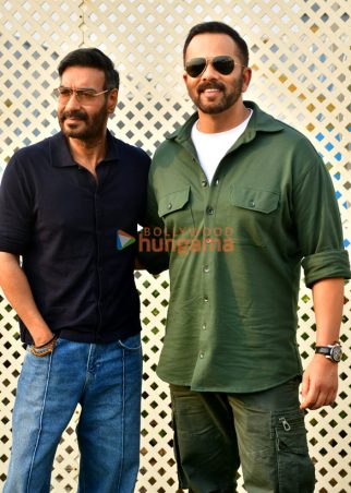 Photos: Ajay Devgn and Rohit Shetty snapped promoting Singham Again